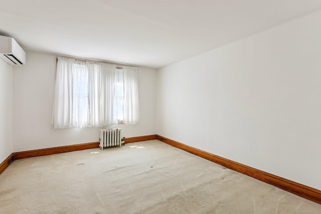 12 Lincoln Ave, Danbury, CT 06810 - carpeted empty room with radiator and an AC wall unit
