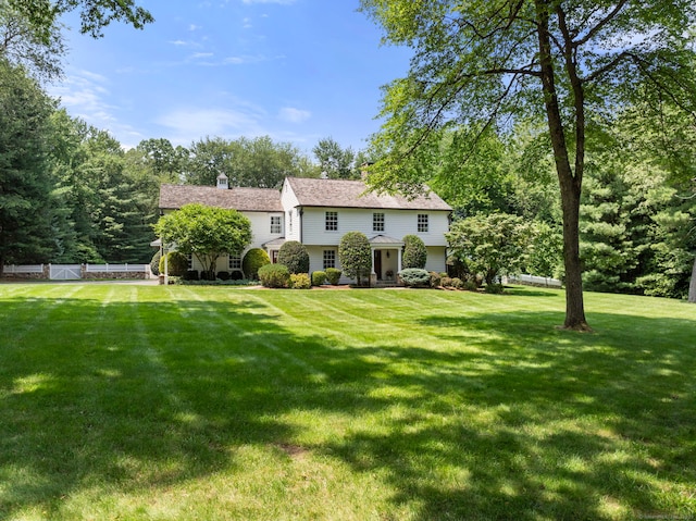 92 Hornbeam Rd, Fairfield, CT 06824 - view of front of home with a chimney