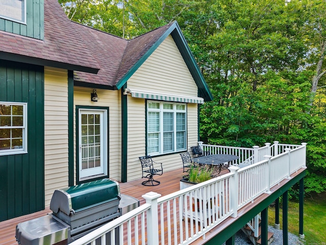 95 Cedar Swamp Rd, Chester, CT 06412 - wooden deck with area for grilling