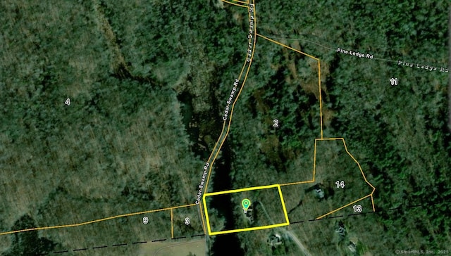 95 Cedar Swamp Rd, Chester, CT 06412 - map of property location with property boundaries highlighted
