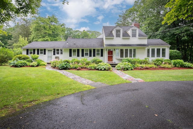 117 Long Meadow Hill Rd, Brookfield, CT 06804 - cape cod house featuring a chimney and a front lawn