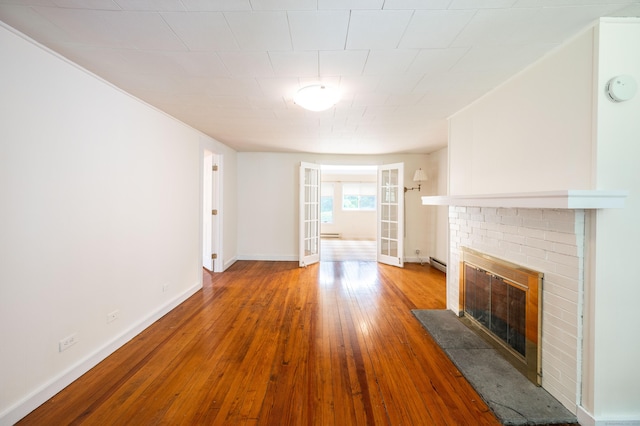 117 Long Meadow Hill Rd, Brookfield, CT 06804 - unfurnished living room featuring a fireplace and wood-type flooring