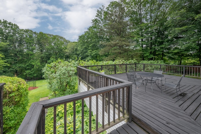 117 Long Meadow Hill Rd, Brookfield, CT 06804 - deck featuring outdoor dining space and a yard