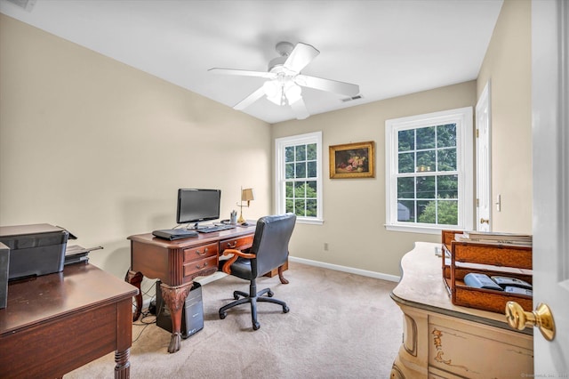 18 Overlook Ave, Middletown, CT 06457 - office featuring light colored carpet and a ceiling fan