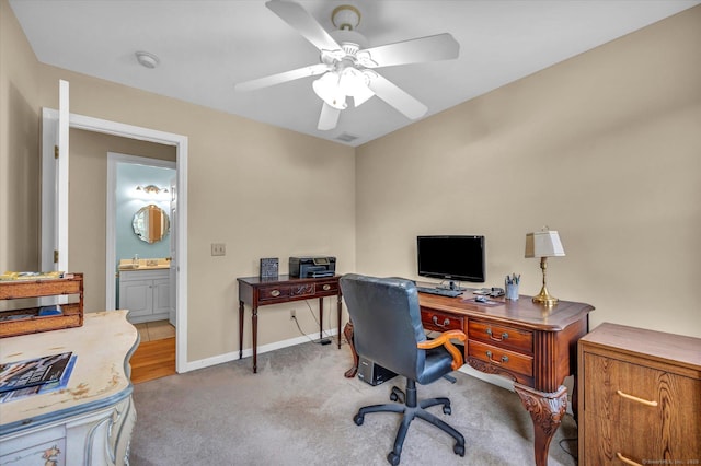 18 Overlook Ave, Middletown, CT 06457 - office space with ceiling fan and carpet floors