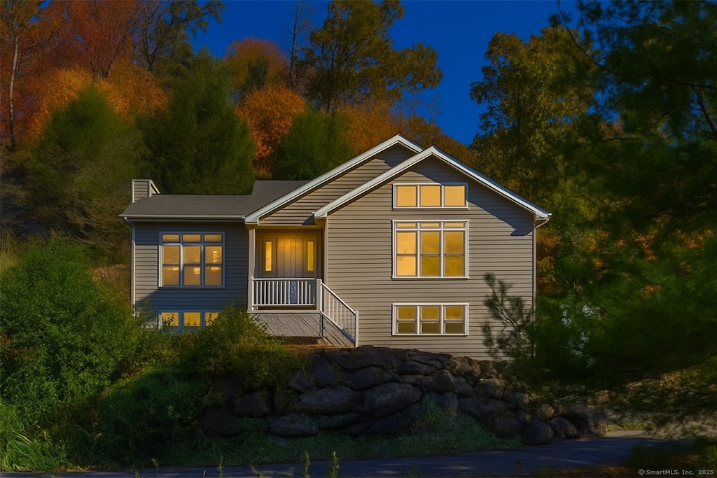 11 Squantz View Dr, New Fairfield, CT 06812 - view of front of home with a chimney