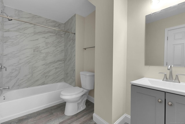 85 Twiss St, Meriden, CT 06450 - full bathroom featuring shower / bath combination, vanity, and wood finished floors