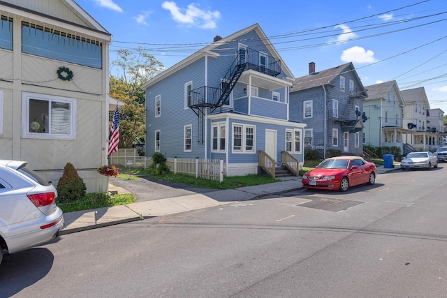 85 Twiss St, Meriden, CT 06450 - view of front of home with entry steps and a balcony
