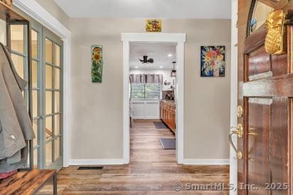 92 Seminole Ln Unit B, Stratford, CT 06614 - hall featuring baseboards and wood finished floors