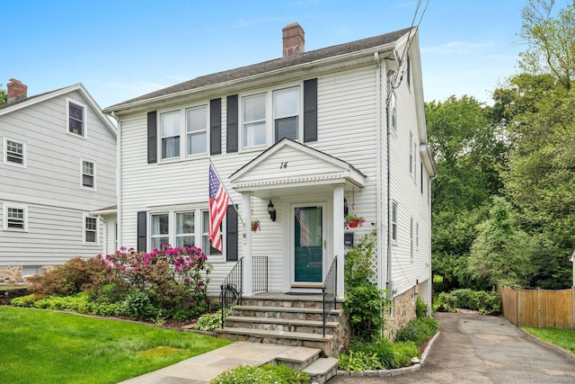 14 Maple St, Darien, CT 06820 - traditional style home featuring a chimney