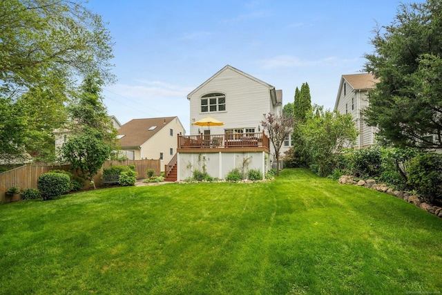 14 Maple St, Darien, CT 06820 - rear view of property with stairs and a deck
