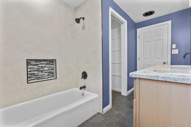 66 Pinnacle Rd, Bristol, CT 06010 - bathroom with vanity, bathing tub / shower combination, and tile patterned floors