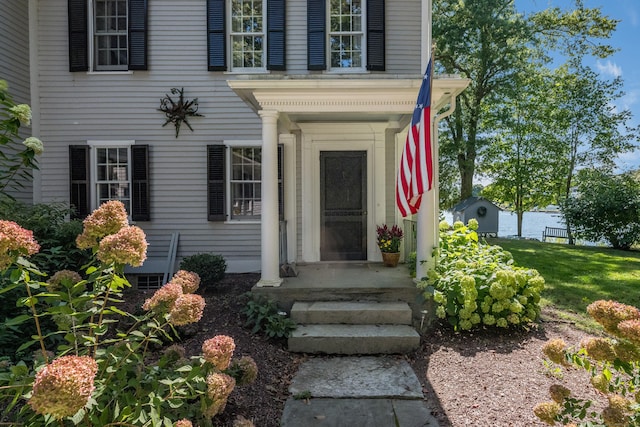 850 Noank Rd, Groton, CT 06355 - doorway to property with a yard
