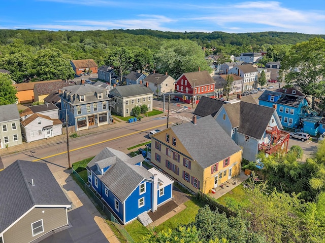 300 Central Ave, Norwich, CT 06360 - aerial view of residential area with a heavily wooded area