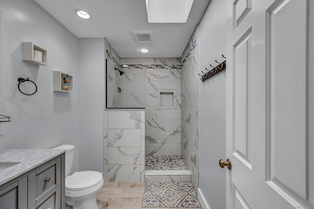 42 Woodmont Cir, East Haddam, CT 06423 - full bath featuring a walk in shower, vanity, and recessed lighting