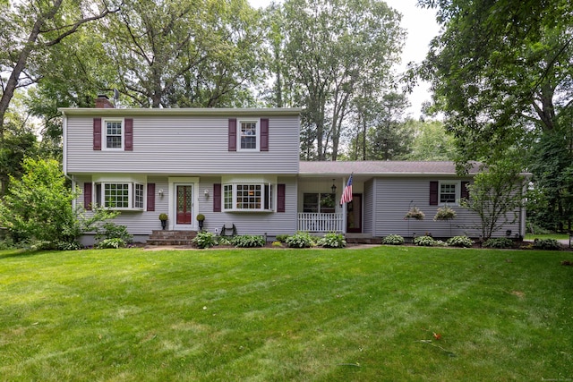 1 Whippoorwill Ln, Brookfield, CT 06804 - colonial-style house with a chimney and a front yard