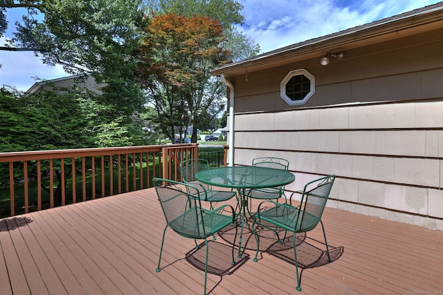55 Mary Ellen Dr, Milford, CT 06460 - wooden terrace with outdoor dining space