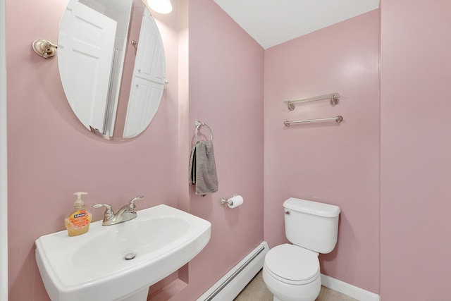 108 Pilgrim Dr, Windsor, CT 06095 - bathroom featuring a sink and baseboard heating