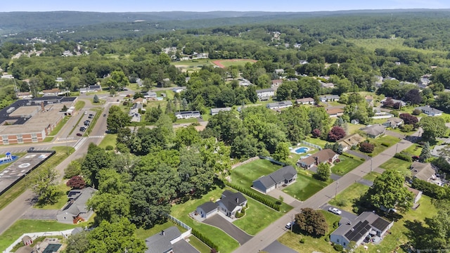 5 Greenfield Dr, Ansonia, CT 06401 - aerial view of residential area with a heavily wooded area