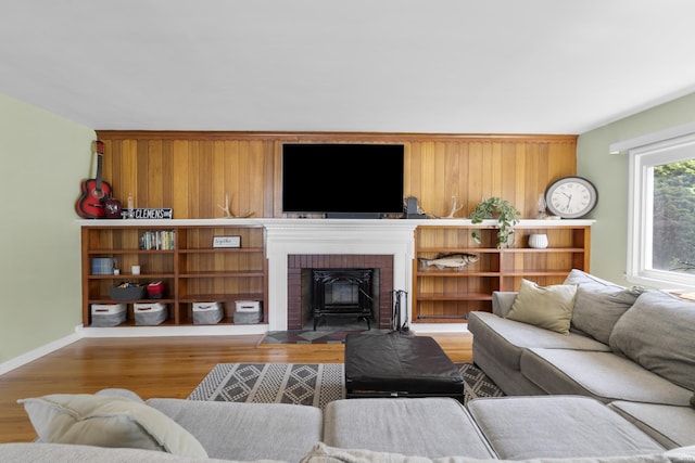 5 Greenfield Dr, Ansonia, CT 06401 - living area with wood finished floors and wooden walls