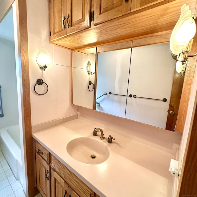 191 Prospect Hill Rd, Groton, CT 06340 - bathroom with vanity and tile patterned floors
