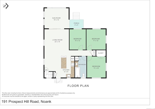 191 Prospect Hill Rd, Groton, CT 06340 - view of property floor plan