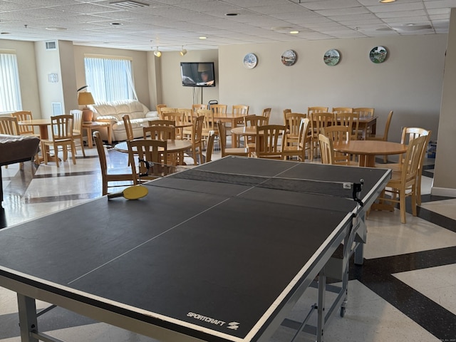 111 Dekoven Dr Apt 1008, Middletown, CT 06457 - playroom featuring a paneled ceiling and speckled floor