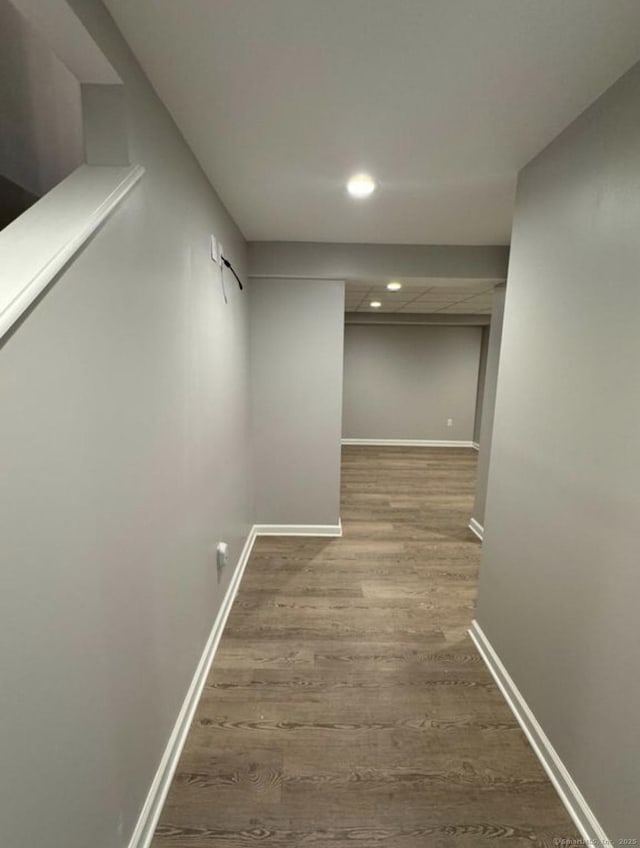 126 Sunnydale Ave, Bristol, CT 06010 - hall with recessed lighting and wood finished floors