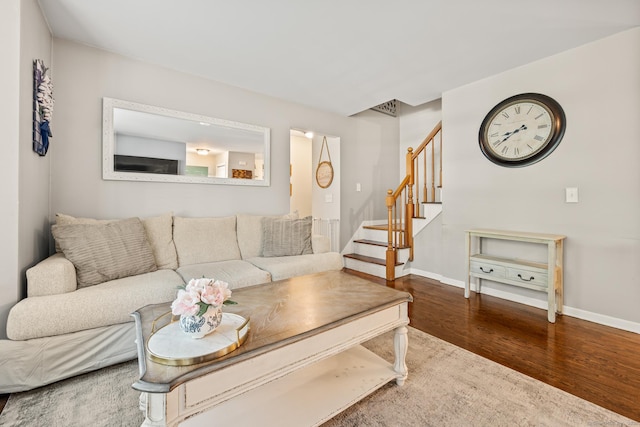 22 Quail Run, Bloomfield, CT 06002 - living room with wood finished floors and stairs