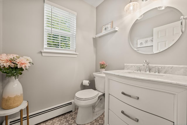 22 Quail Run, Bloomfield, CT 06002 - bathroom featuring baseboard heating, vanity, and tile patterned floors