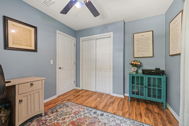 22 Quail Run, Bloomfield, CT 06002 - office space with a ceiling fan and light wood-style flooring
