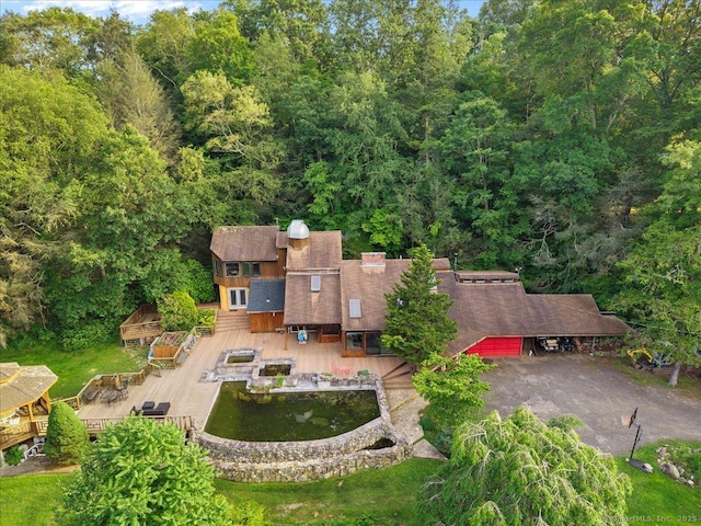 57 Notch Hill Rd, North Branford, CT 06471 - view from above of property featuring a heavily wooded area