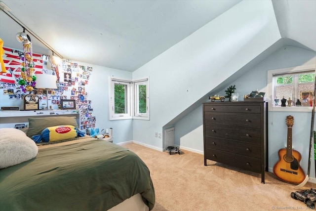 57 Notch Hill Rd, North Branford, CT 06471 - bedroom featuring vaulted ceiling and carpet flooring