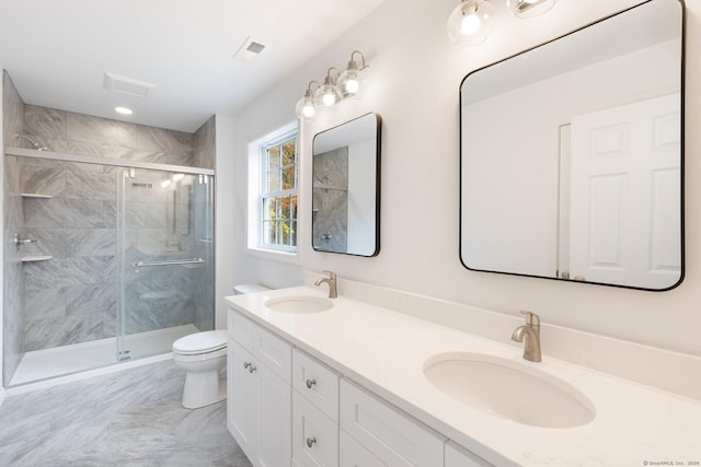 807 Pucker St, Coventry, CT 06238 - bathroom featuring double vanity and a shower stall