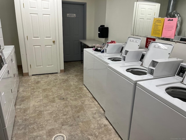 137 Judd Sq Unit 137, Wallingford, CT 06492 - shared laundry featuring independent washer and dryer and stone finish floors