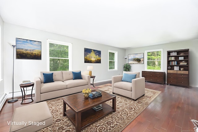 55 Charles Mary Dr, East Hampton, CT 06424 - living area featuring healthy amount of natural light and wood finished floors