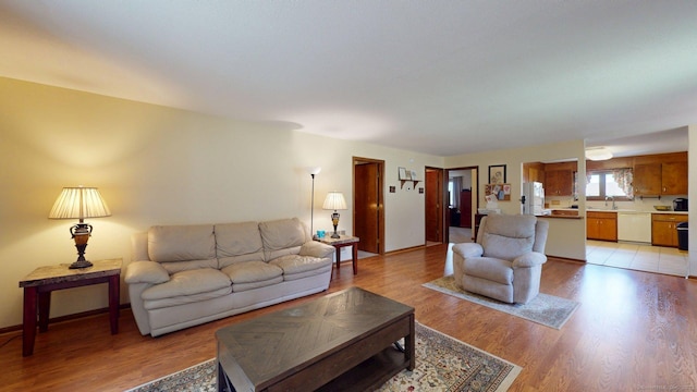 1102 Summer Hill Dr Unit 1102, South Windsor, CT 06074 - living room with light wood-style floors and baseboards