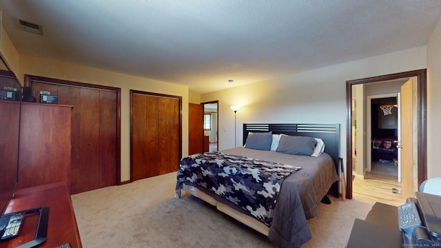 1102 Summer Hill Dr Unit 1102, South Windsor, CT 06074 - bedroom featuring two closets and light colored carpet