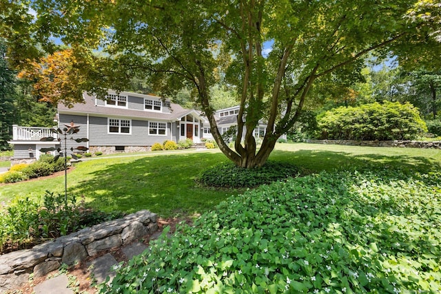 91 Fox Run Rd, New Canaan, CT 06840 - view of grassy yard with view of scattered trees