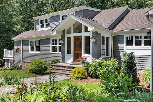 91 Fox Run Rd, New Canaan, CT 06840 - view of front of property with roof with shingles