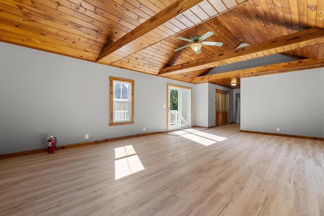 29 Gilyard St, Seymour, CT 06483 - unfurnished room with wooden ceiling, ceiling fan, and light wood finished floors