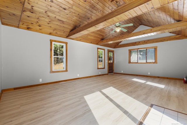 29 Gilyard St, Seymour, CT 06483 - unfurnished room featuring wood ceiling, healthy amount of natural light, ceiling fan, and light wood finished floors