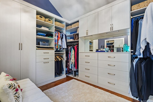 601 Old Stamford Rd, New Canaan, CT 06840 - spacious closet with lofted ceiling and wood finished floors