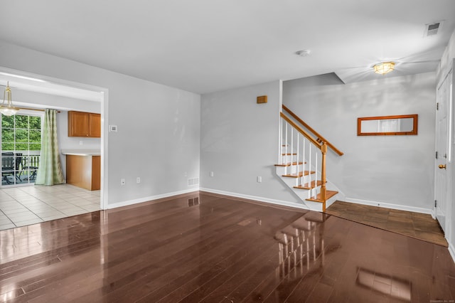 46 Pleasant Ave, Berlin, CT 06037 - unfurnished living room with hardwood / wood-style floors and stairs