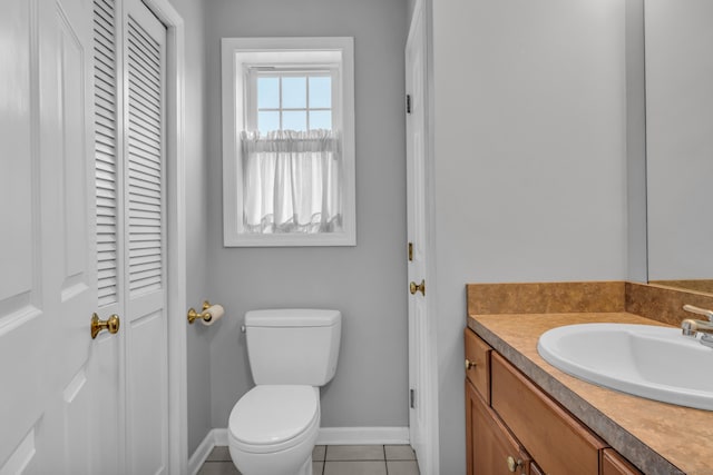 46 Pleasant Ave, Berlin, CT 06037 - bathroom featuring a closet, vanity, and tile patterned flooring