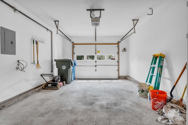 46 Pleasant Ave, Berlin, CT 06037 - garage with electric panel and a garage door opener