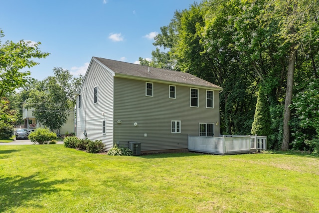 46 Pleasant Ave, Berlin, CT 06037 - rear view of property featuring a lawn and a deck