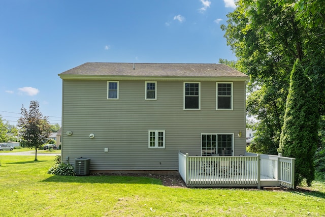 46 Pleasant Ave, Berlin, CT 06037 - rear view of house with a lawn and a deck