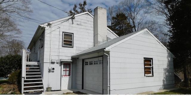 381 Bennetts Farm Rd, Ridgefield, CT 06877 - view of front of home with a chimney and stairway