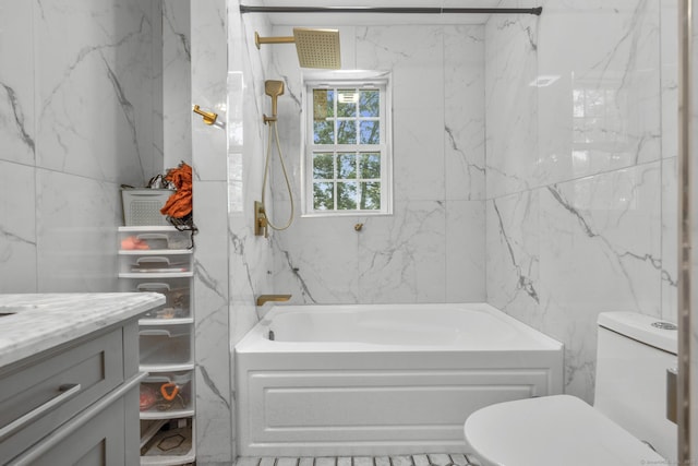 170 Red Oak Rd, Bridgeport, CT 06606 - full bath with vanity, tile walls, and shower / tub combination